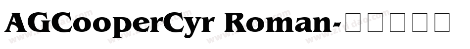 AGCooperCyr Roman字体转换